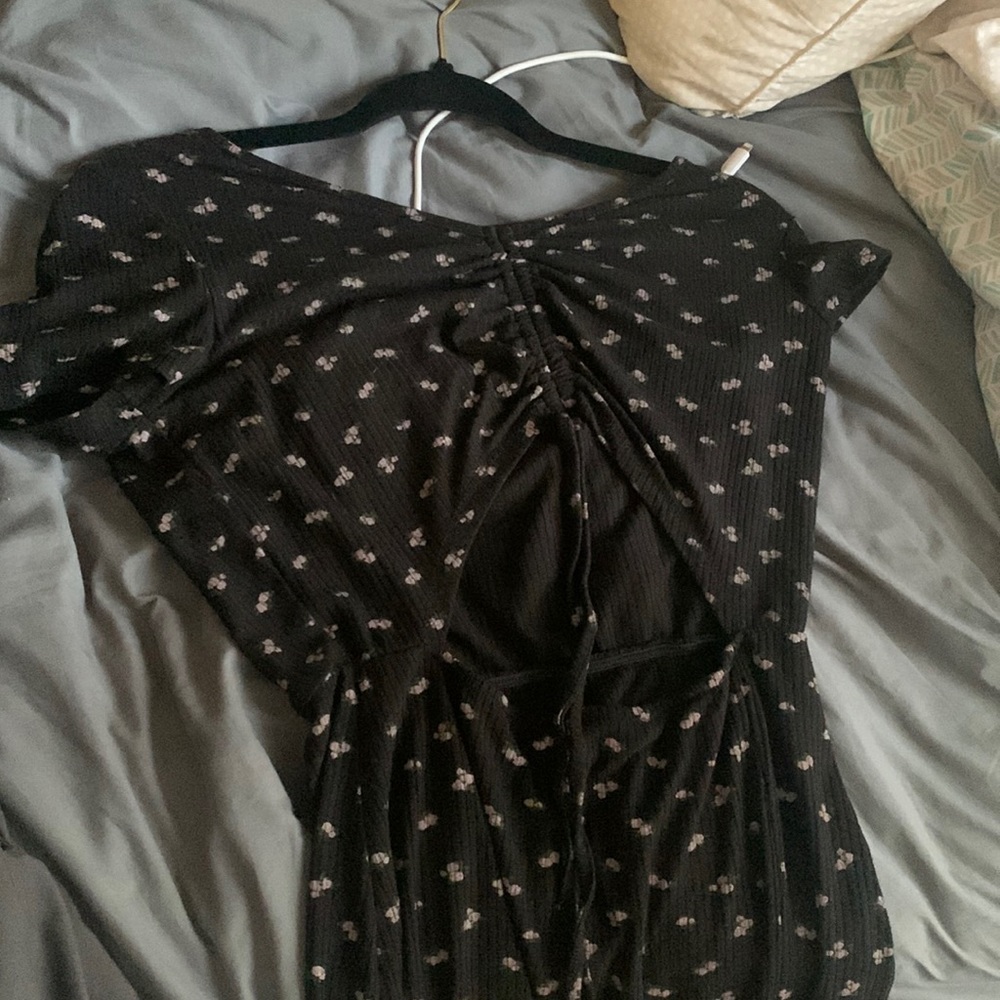 Black dress with flowers size L